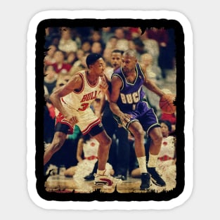 Scottie Pippen vs Glenn Robinson Sticker